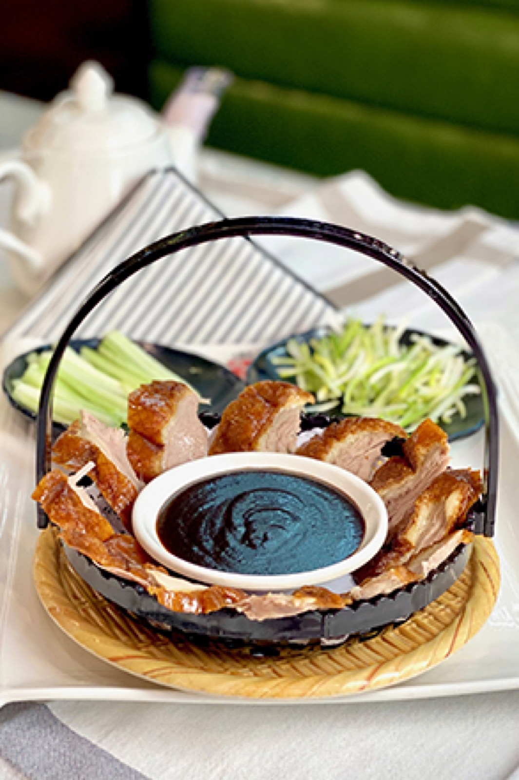 Whole Peking Duck carved tableside at Shanghai You Garden Bayside Queens